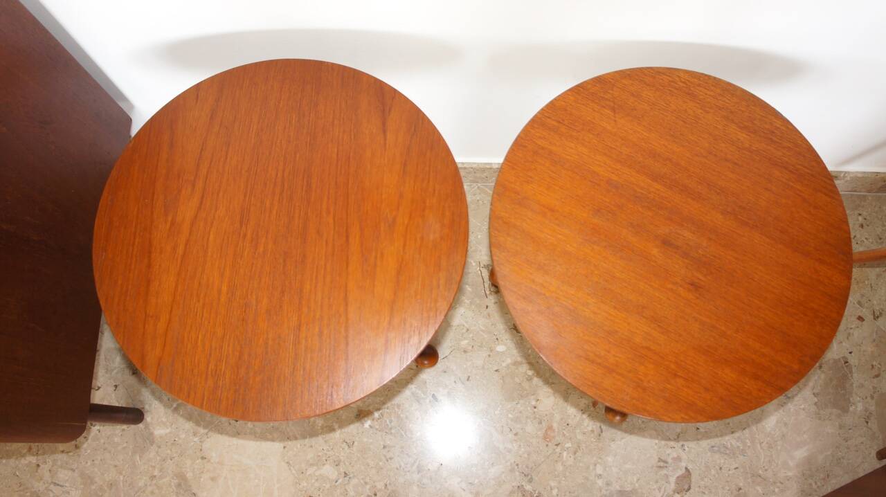 Guéridons Scandinave Vintage Albert Larsson Édition Alberts Tibro 1950 1960