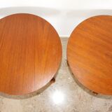 Vintage Scandinavian Pedestal Tables Albert Larsson Edition Alberts Tibro 1950 1960