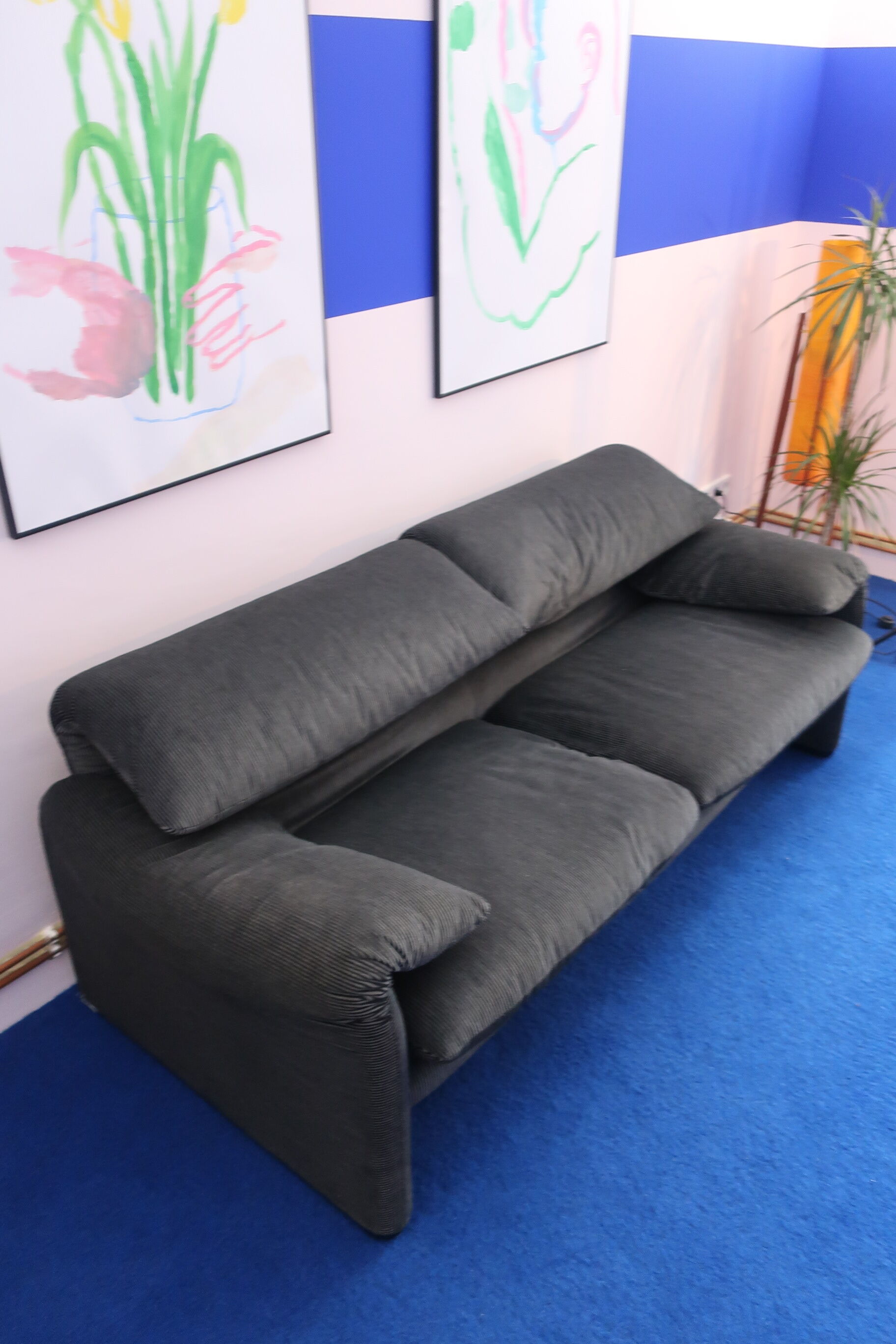 Maralunga sofa 2 seats Cassina edition 80s/90s