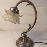 Lampe de table Art Déco en étain véritable circa 1920