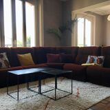 Corner sofa from 1976 from the publisher Velda Belgium in cognac velvet