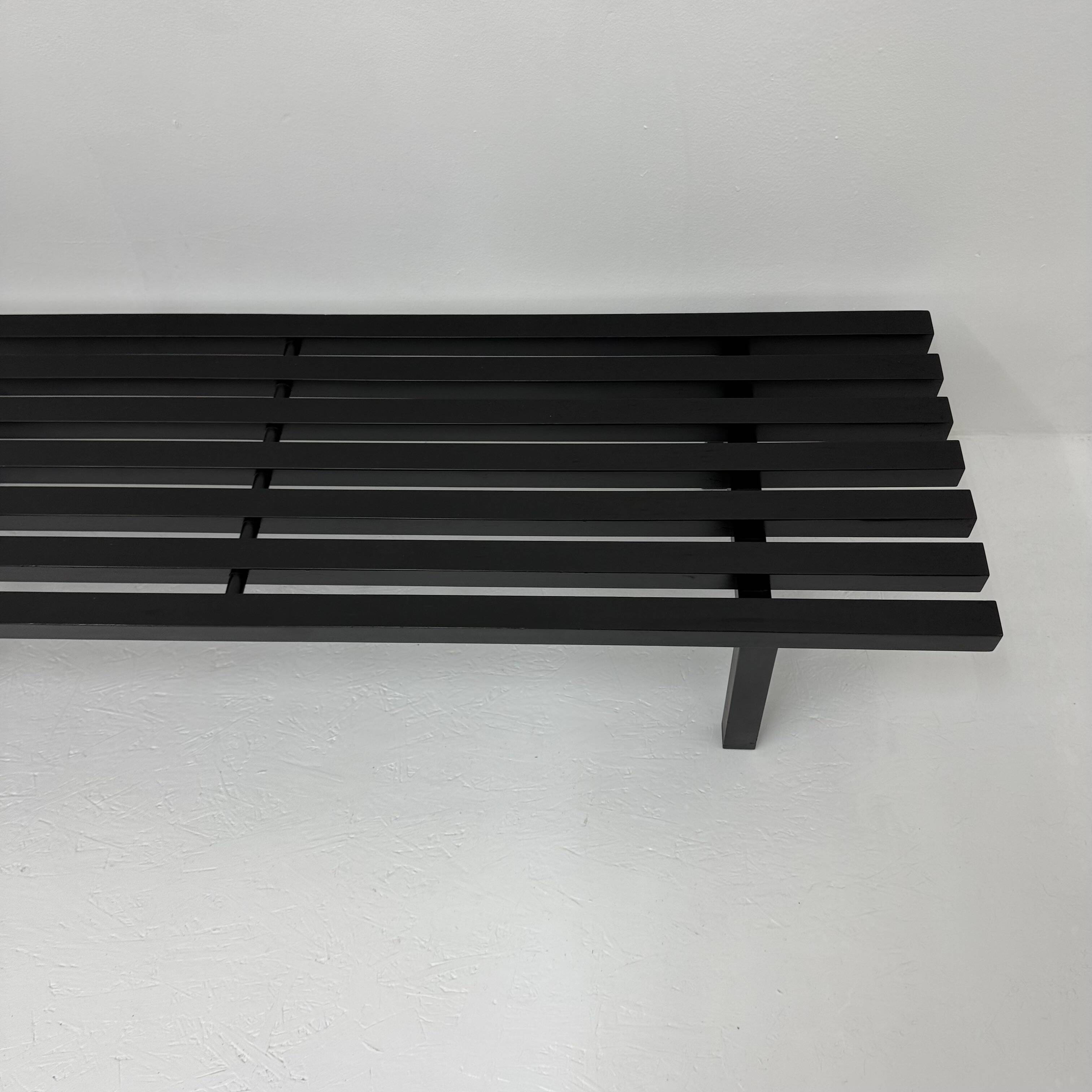 Mid-century slatted wooden bench Martin Visser style , 1970’s