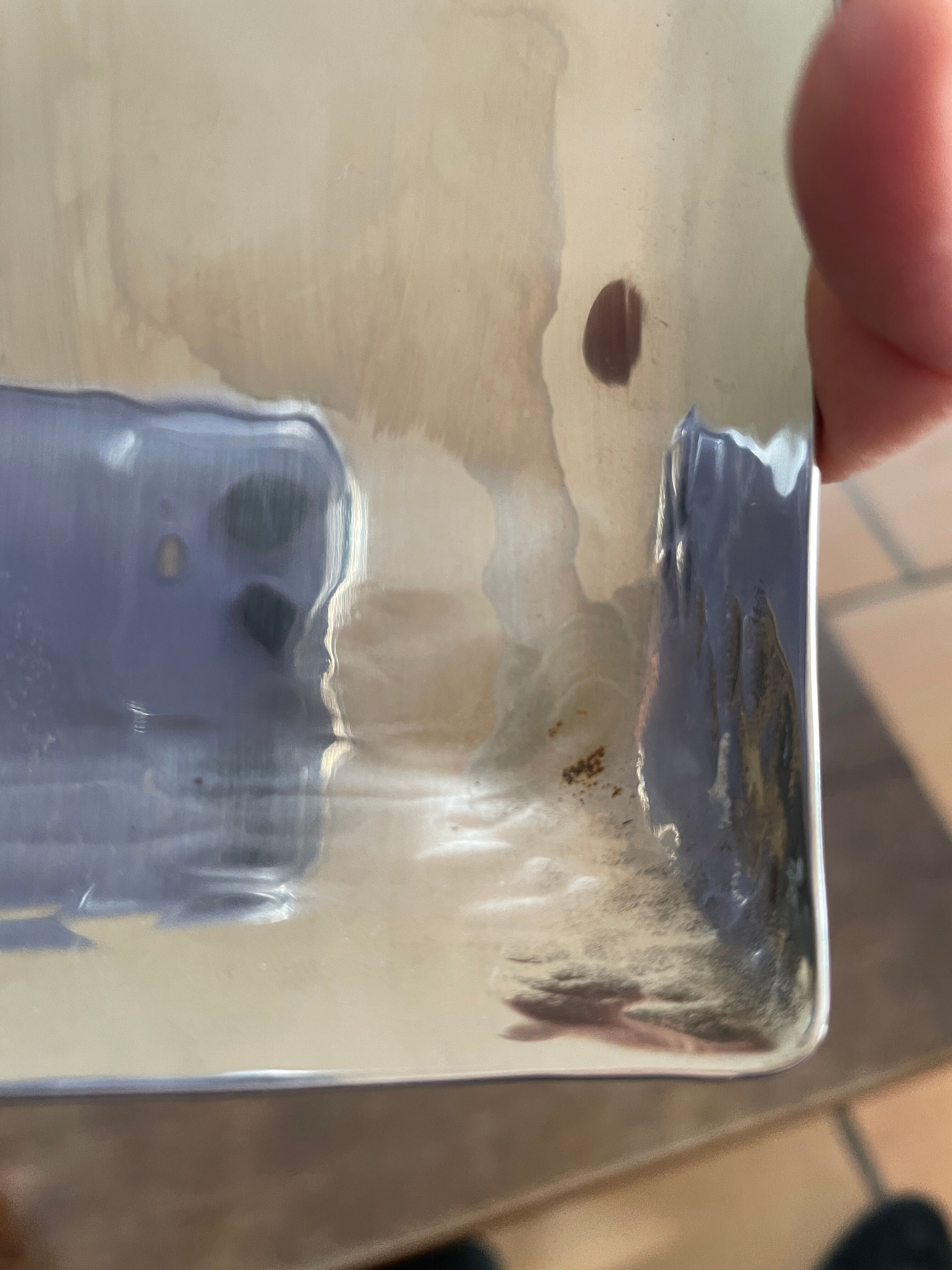 Empty silver metal pocket