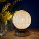 Vintage Art Deco globe table lamp in yellow Clichy glass.