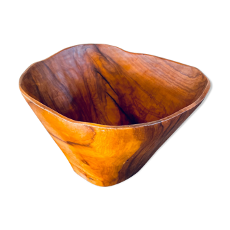 Vintage salad maker signed in Scandinavian Olive Wood