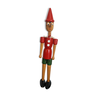 Jouet en bois Pinocchio vintage