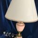 Lamp in pink marble and bronze