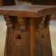 Tabouret brutaliste en chêne début 20ème