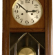 Antique art deco original f.m.s. Mauthe oak wall clock, Germany 1930s