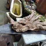 Natural wood sculptural coat rack