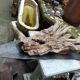Natural wood sculptural coat rack