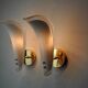 Pair of "leaf" wall lights, Murano glass, Italy, 1970