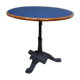 Bistro table round wooden top covered with plastiqye