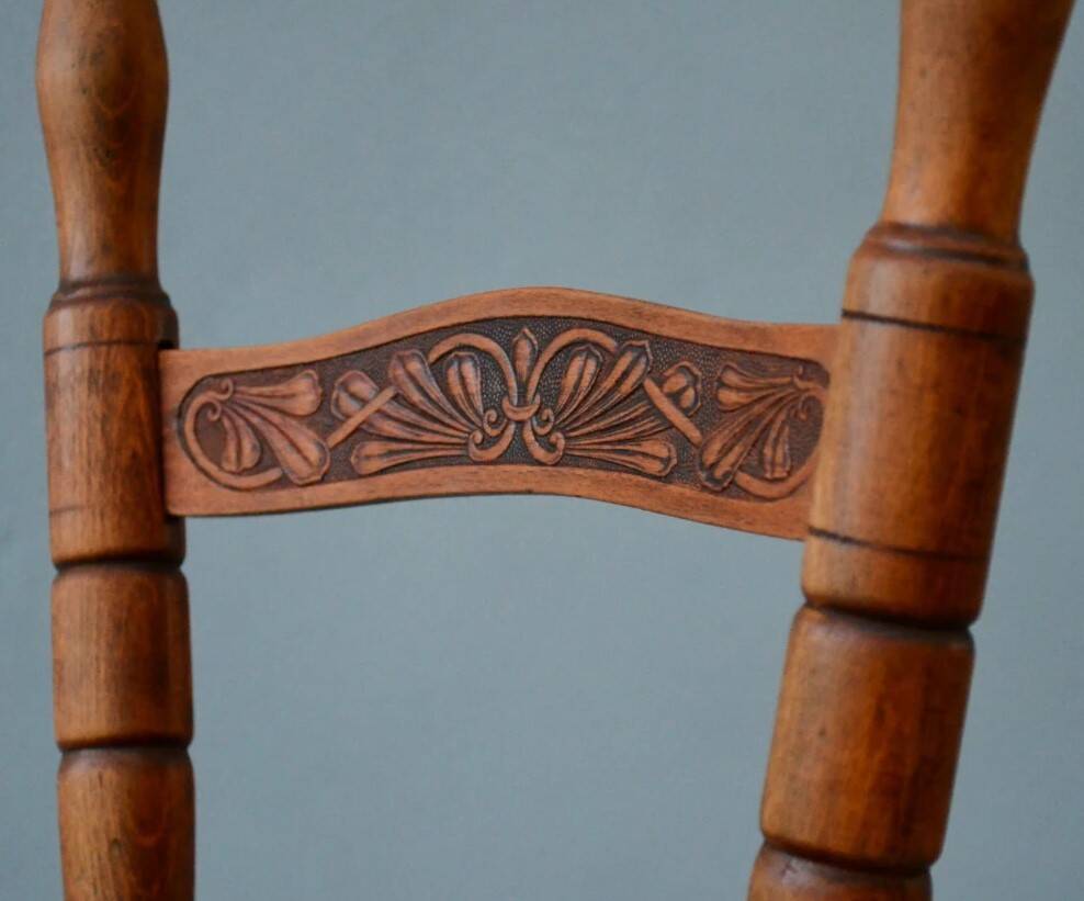Ensemble de deux chaises Tubinger avec dossier Art Nouveau Adolf Schneck