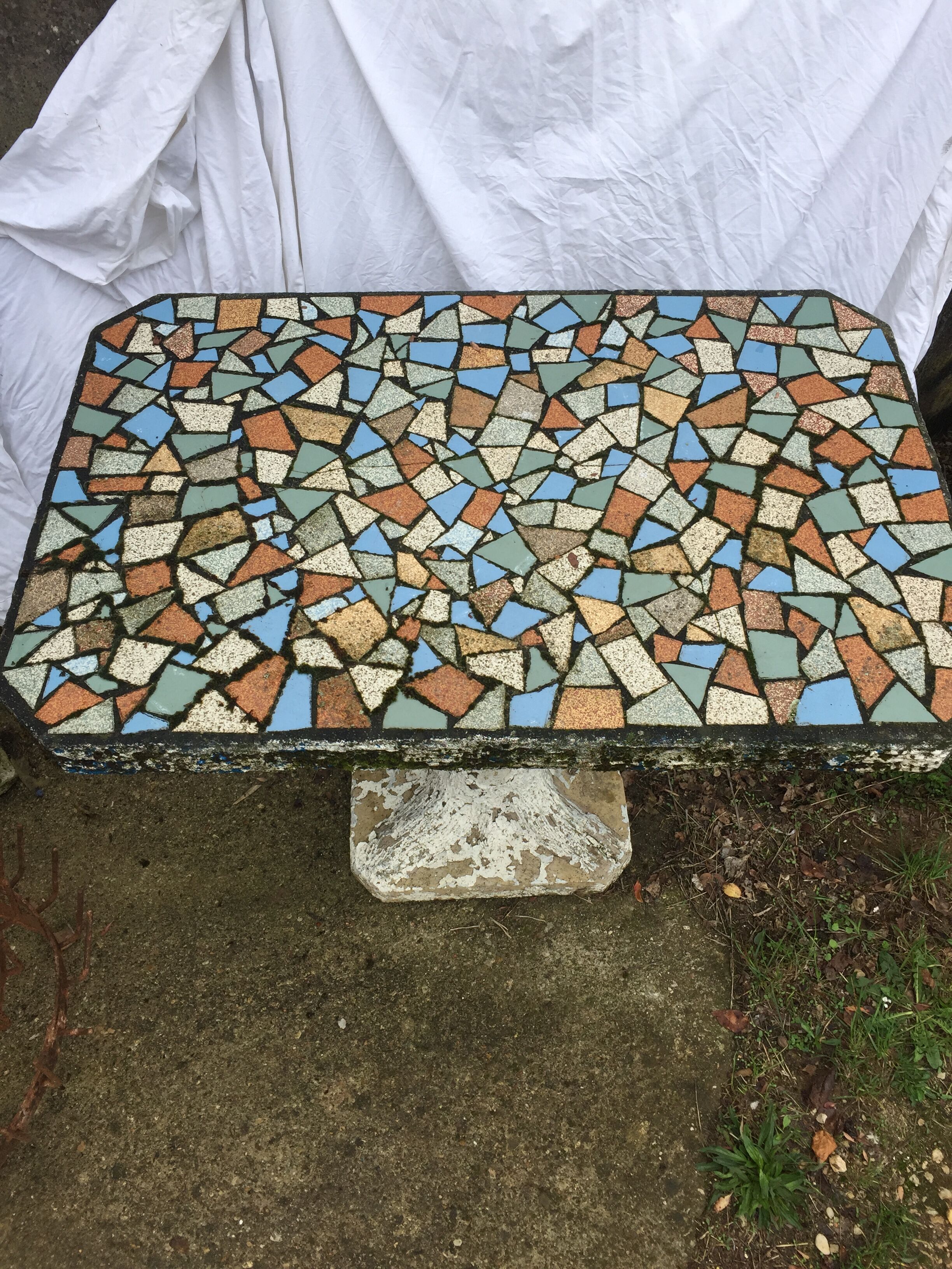 Cement outdoor table