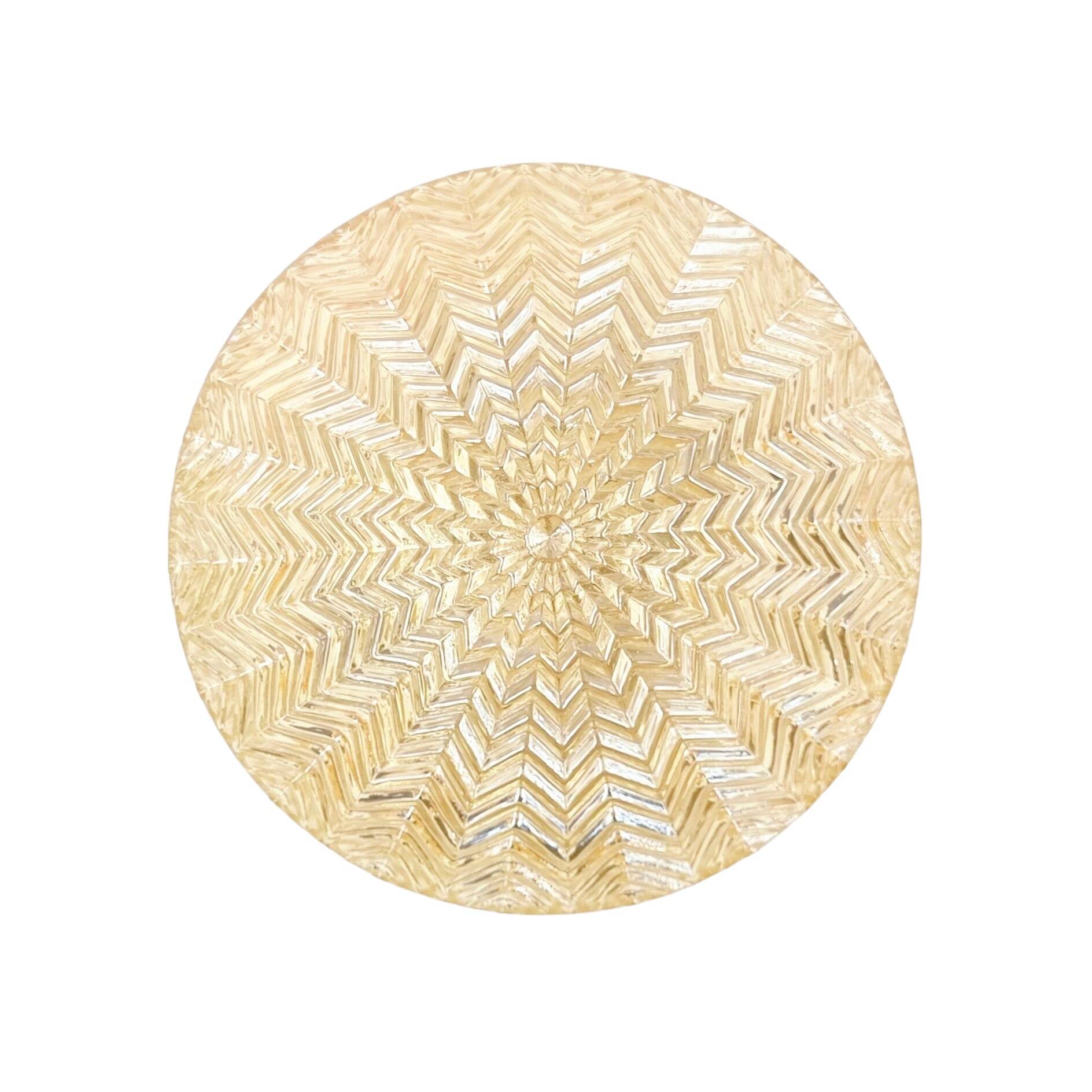 Plafonnier géométrique en verre ambré de Limbourg, Allemagne, années 1970