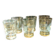Ensemble de 6 Verres à Vin Cuit Art Déco - 1930 Certifié - Filets Dorés