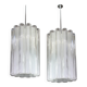 Suspension cylindrique avec verre cristal par Doria, Allemagne, années 1960