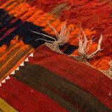 4x11 Red & Orange Handmade %100 Wool Moroccan Runner Rug, 128x346Cm