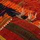 Tapis marocain fait main 100 % laine, rouge et orange, 4 x 11, 128 x 346 cm