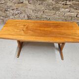 Table basse bois vintage 1970"