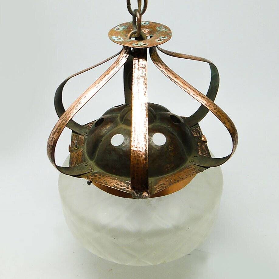 20th century glass pendant lamp, Austro-Hungary, 1890s