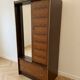 1970s wooden wardrobe with mirror