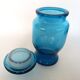 Ensemble de 6 bocaux en verre bleu