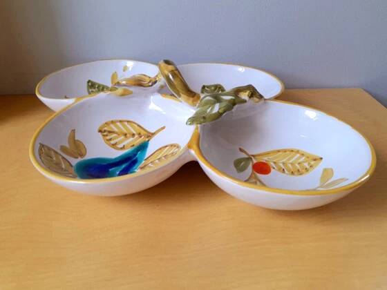 Italian ceramic aperitif serving bowl