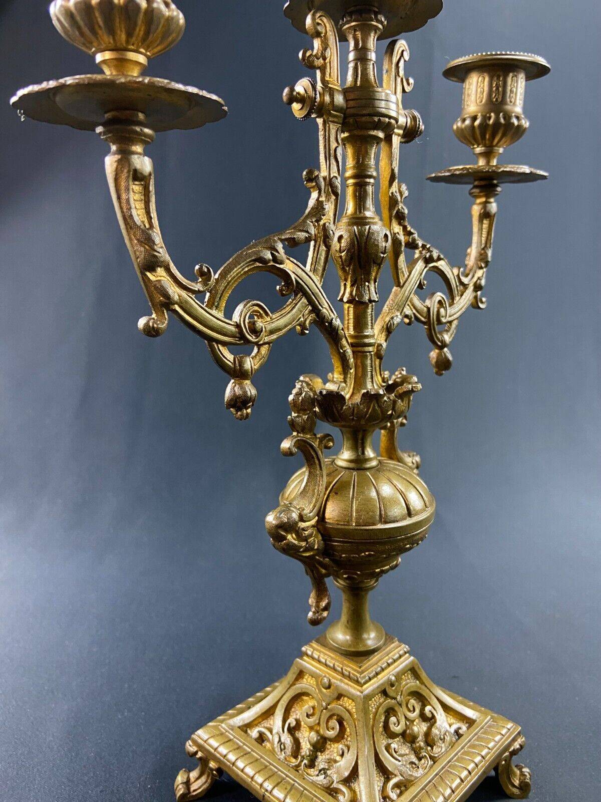 19th century bronze candlestick in Louis XIV style