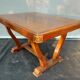 Art Deco lyre table 2 extensions 4/8 guests