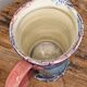 Large sculptural ceramic pitcher by a signed artist – abstract decoration