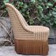 Vintage chocolate velvet toad armchair