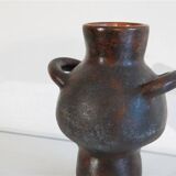 1960s ceramic pot-bellied vase with handles