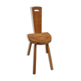 Brutalist wooden chair