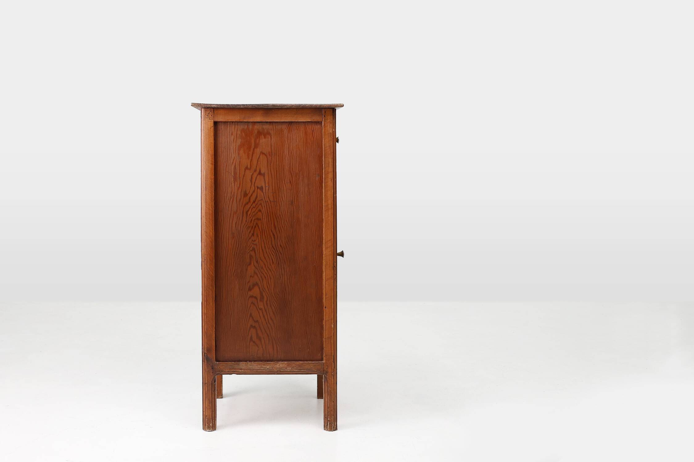 Nightstand or bedside table in pinewood, France ca. 1850