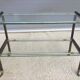Vintage 1960s metal and glass rolling table