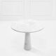 Table Eros en marbre blanc par Angelo Mangiarotti pour Skipper, années 1990.