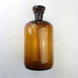 Former laboratory in amber glass bottle