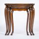 Vintage Nesting Tables with Rattan and Glass Top by Jason Møbler, 1960s, Set of 3