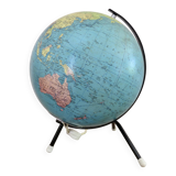 Illuminated globe, Taride map, tripod, world map, year 1967