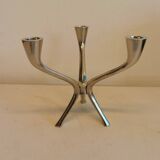Candle holder with 3 arms, designed by Just Andersen/Denmark in the 1950s.