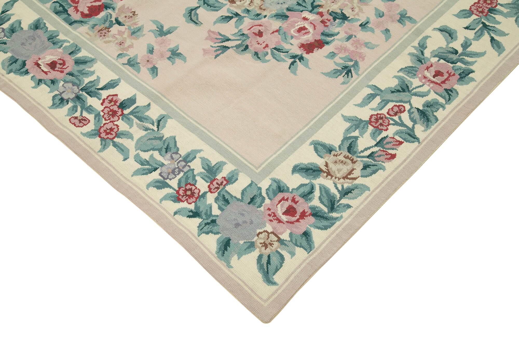 Handmade Vintage Flatweave Needlepoint Kilim 173 cm x 254 cm