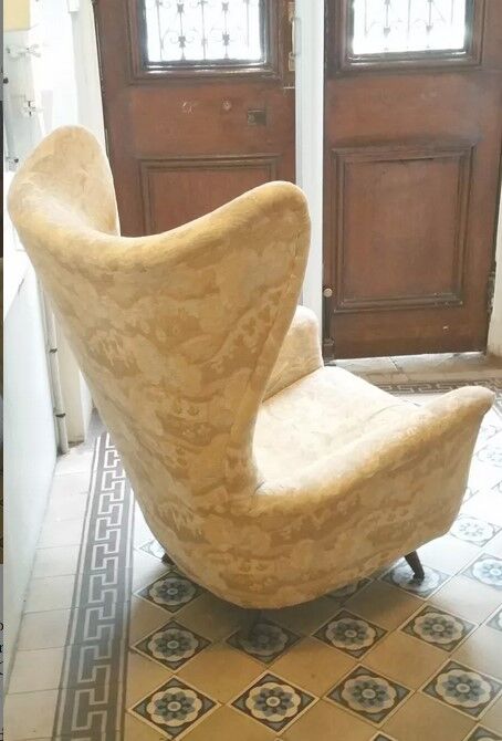 Armchair "wingback chair" Bergere 1950 organic