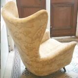Fauteuil a oreilles "wingback chair" Bergere 1950 organique