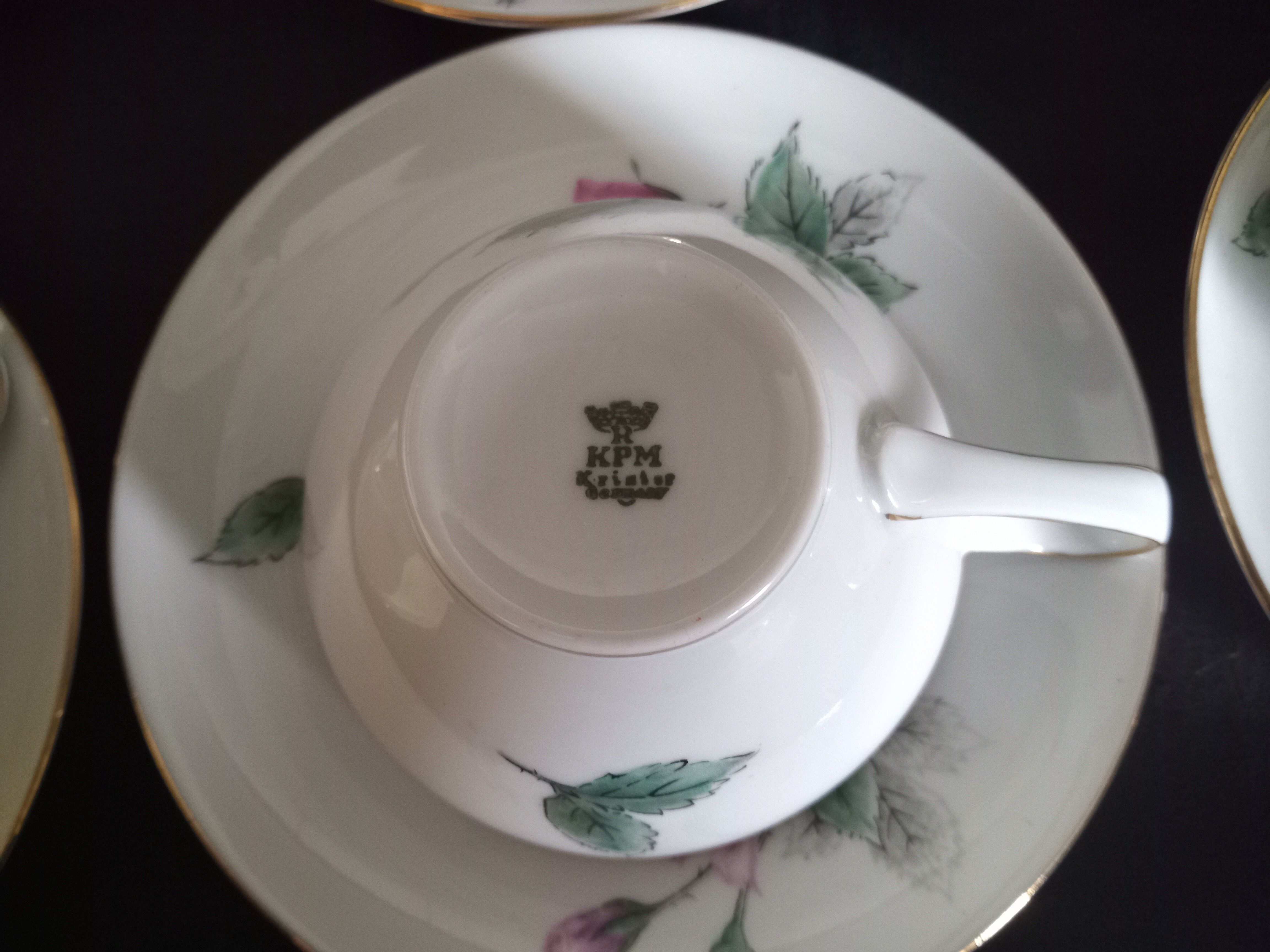 KPM Krister porcelain coffee service for 9 people, Germany