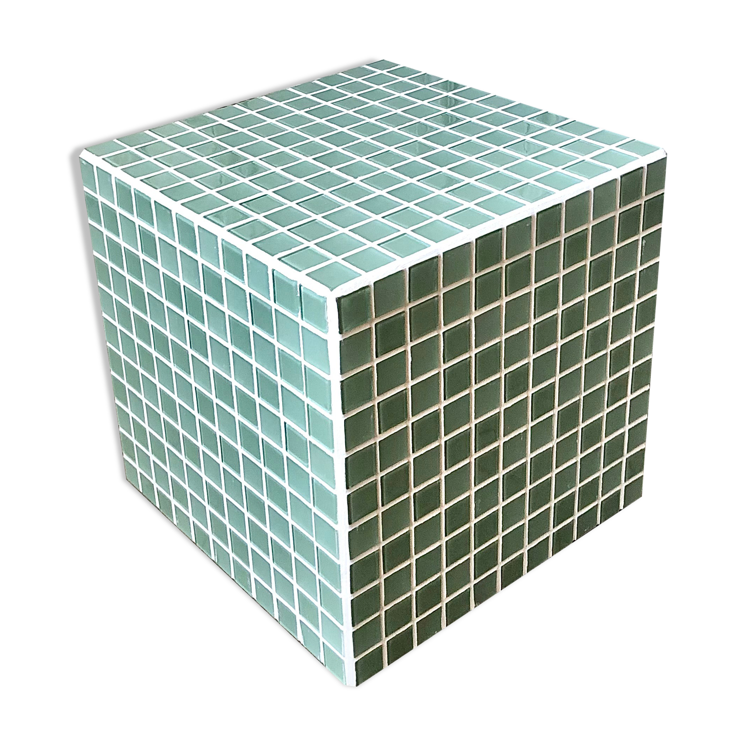 Cube sofa end in mosaic