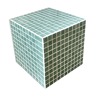 Bout de canapé Cube en mosaïque