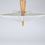J.T. Kalmar Vienna „Dorn“ Midcentury Ceiling Lamp Flush Mount Uplight, 1950