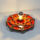 Vintage 1970s ceramic 'Fat Lava' style wall light by Hustadt Leuchten